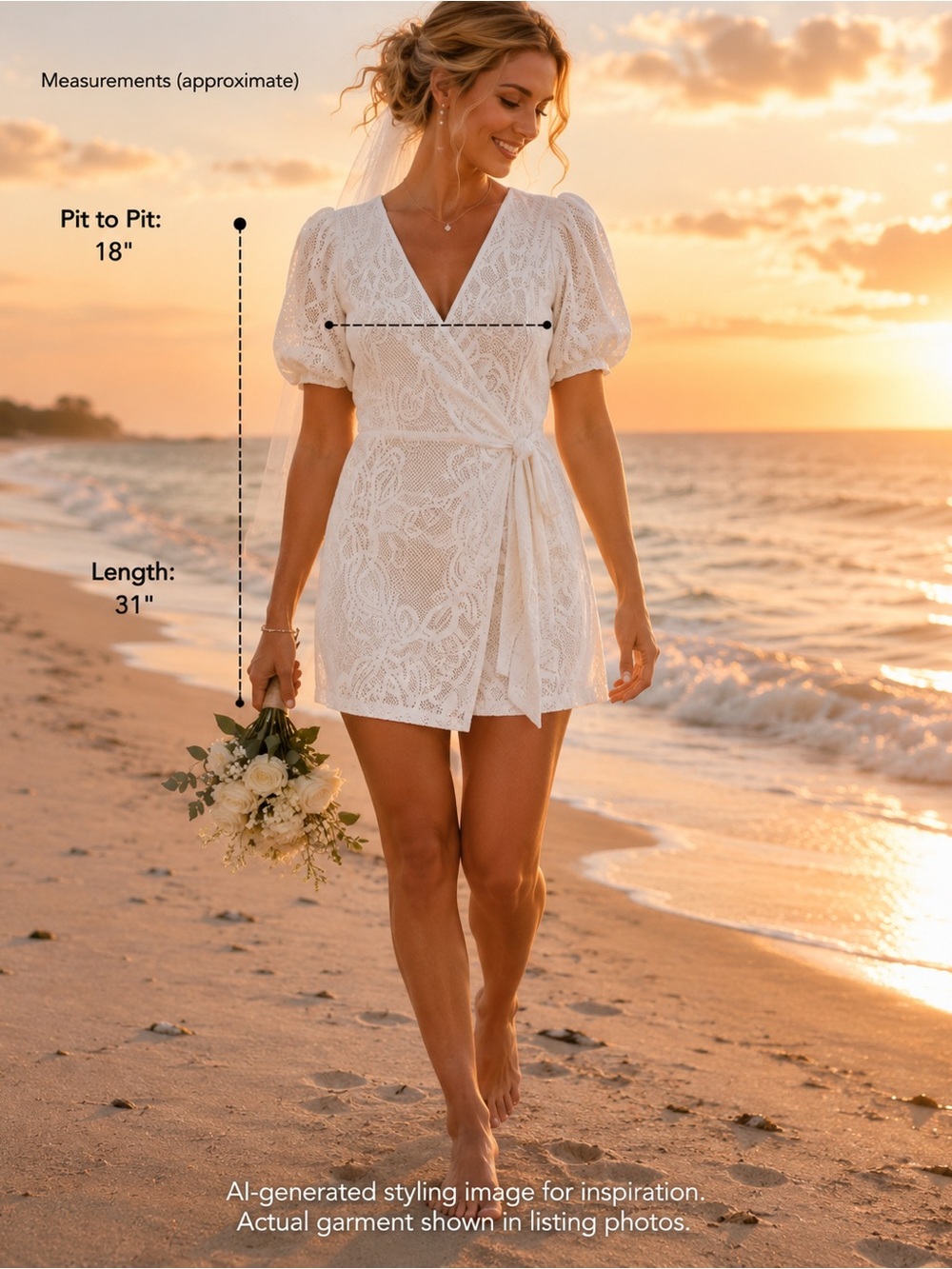 Lilly Pulitzer White Lace Wrap Mini Dress
